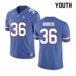 Youth Florida Gators #36 Chief Borders NCAA Nike Royal Authentic Stitched College Football Jersey SIZ7562BO